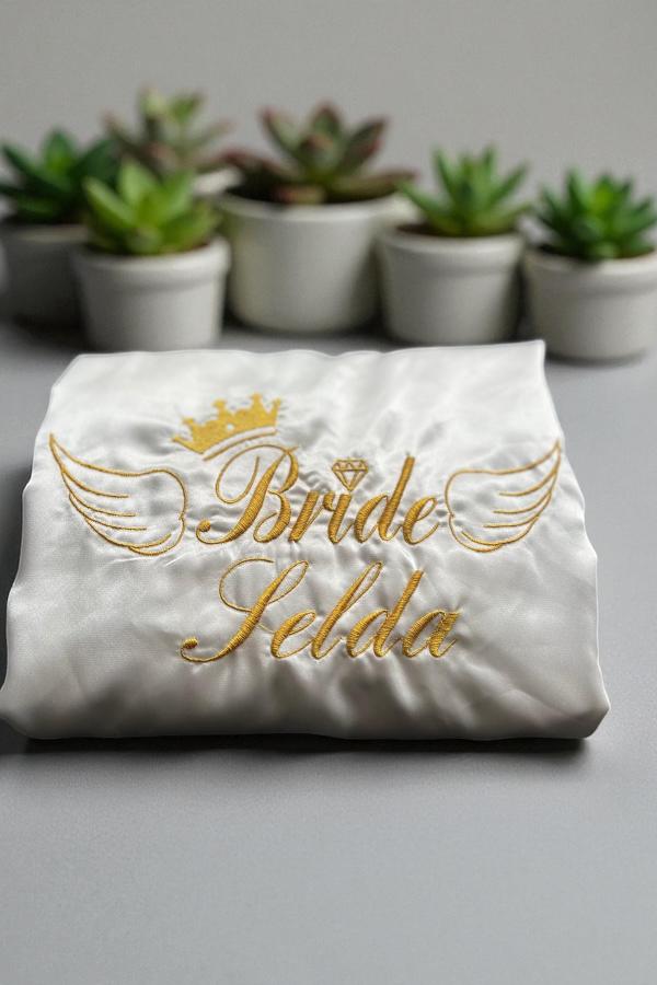 Kollar Tüylü Sabahlık - Selda Yazılı