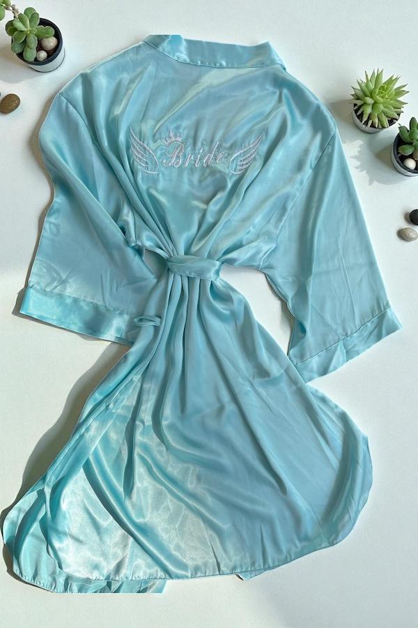 Bride Gelin Sabahlığı Turkuaz